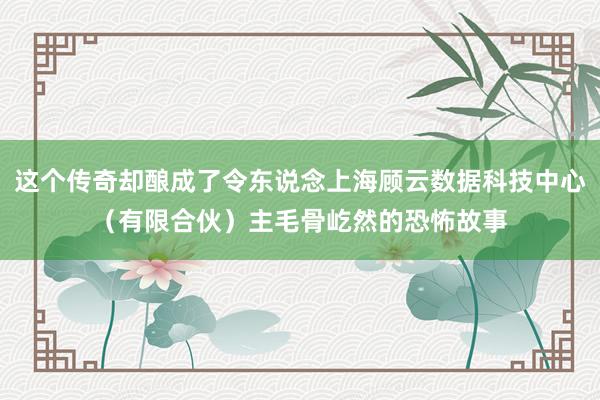 这个传奇却酿成了令东说念上海顾云数据科技中心（有限合伙）主毛骨屹然的恐怖故事